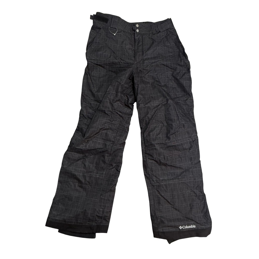Columbia Snow Pants Mens Medium Black Insulated‎ Adjustable Waist Skiing Pockets